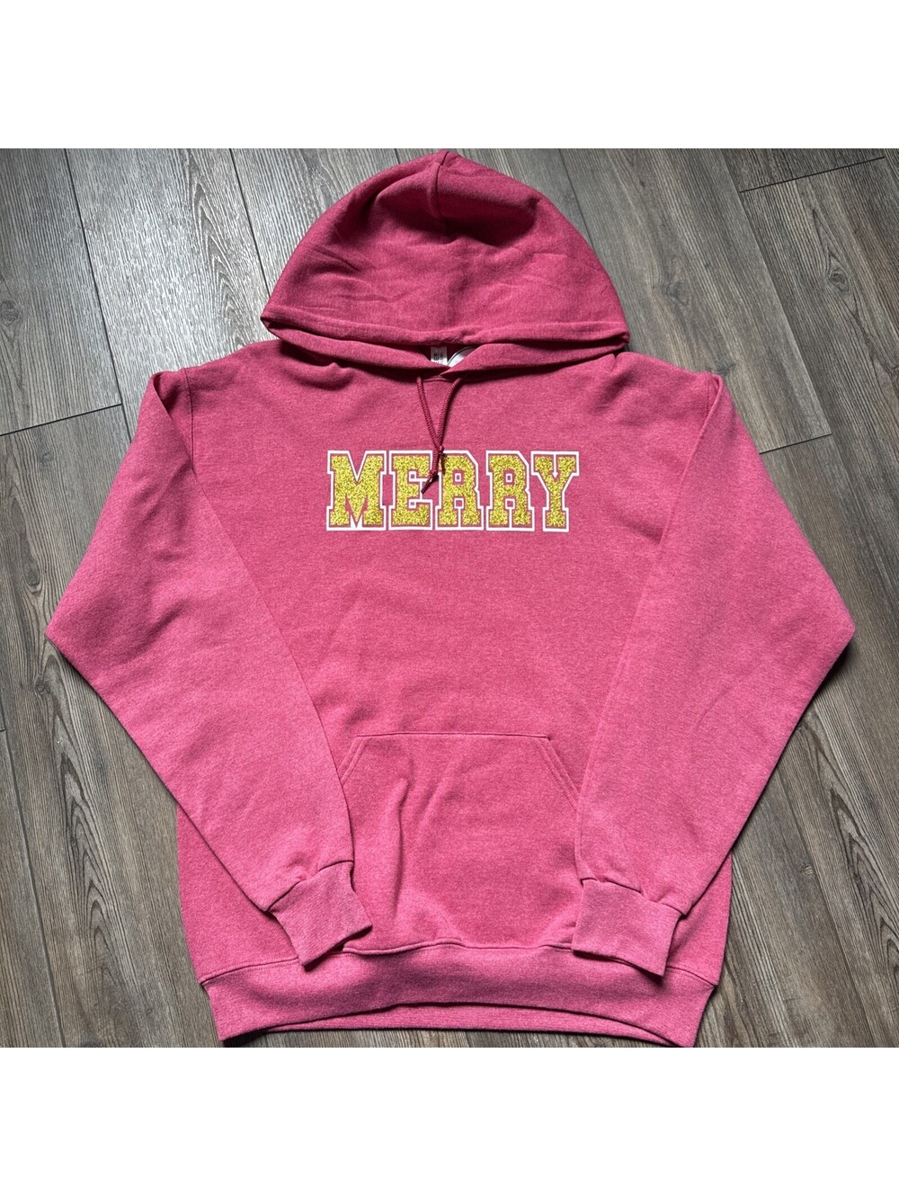 JERZEES NuBlend Men's red heather Hoodie Pullover Fleece Merry Sweatshirt 2XL